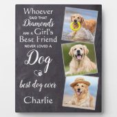 Personalisiert 3 Pet Foto Bester Freund Dog Lover Fotoplatte (Vorderseite)