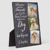Personalisiert 3 Pet Foto Bester Freund Dog Lover Fotoplatte (Seite)