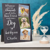 Personalisiert 3 Pet Foto Bester Freund Dog Lover Fotoplatte (Seite)