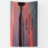 Personalisiert 3 Zeilen Text Fisherman Retirement Banner (Vertikal)