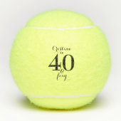 Personalisiert 40 & Foxy Tennisbälle (Vorderseite)