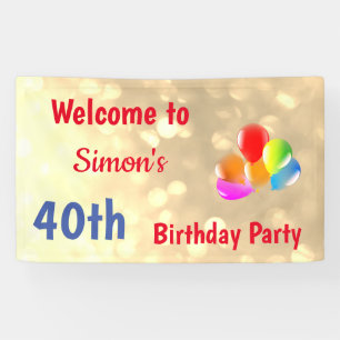 Personalisiert 40. Geburtstag Banner