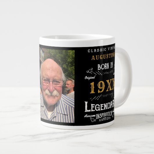 Personalisiert 40. Geburtstag Jumbo-Tasse (Vorderseite Rechts)