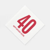 Personalisiert 40. Geburtstag Napkins Serviette (Ecke)