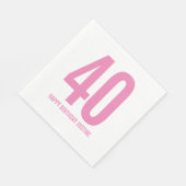 Personalisiert 40. Geburtstag Napkins Serviette (Ecke)