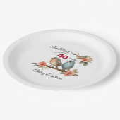 personalisiert 40. Jahrestag Pappteller (Schrägansicht)