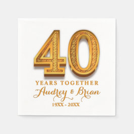 personalisiert 40. Jahrestag Serviette