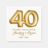 personalisiert 40. Jahrestag Serviette (Vorderseite)