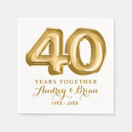 personalisiert 40. Jahrestag Serviette