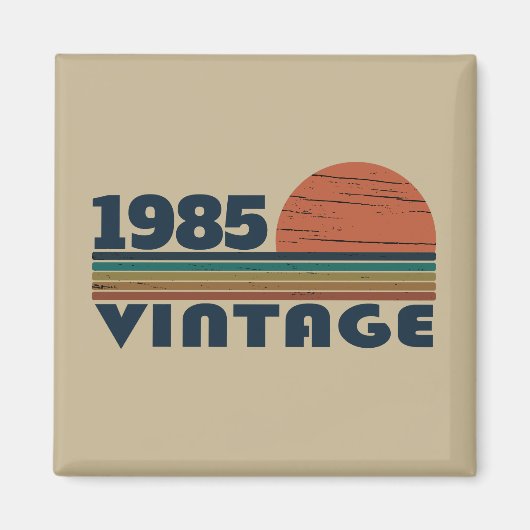 Personalisiert 40 Vintag 40. Geburtstag Party Magnet (Vorne)