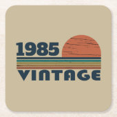 Personalisiert 40 Vintag 40. Geburtstag Party Rechteckiger Pappuntersetzer (Vorderseite)