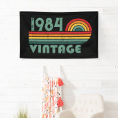 Personalisiert 40 Vintages Party Banner (Insitu)