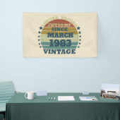 Personalisiert 40 Vintages Party Banner (Messeveranstaltung)