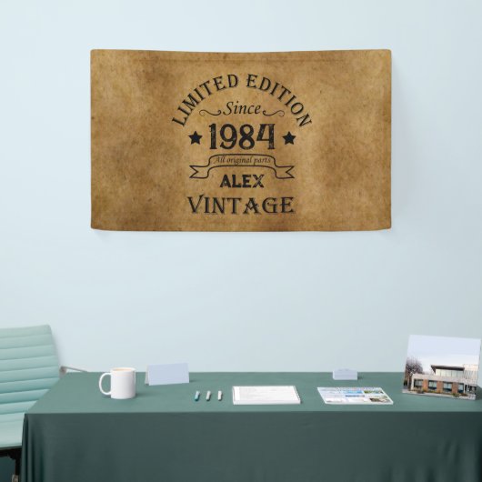 Personalisiert 40 Vintages Party Banner (Messeveranstaltung)