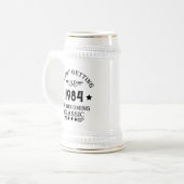 Personalisiert 40 Vintages Party Bierglas (Vorderseite Links)