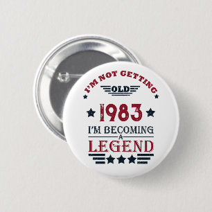 Personalisiert 40 Vintages Party Button