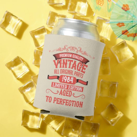 Personalisiert 40 Vintages Party Dosenkühler (In Situ Sommer)