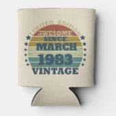 Personalisiert 40 Vintages Party Dosenkühler (Vorderseite)