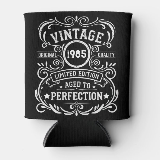 Personalisiert 40 Vintages Party Dosenkühler (Vorderseite)