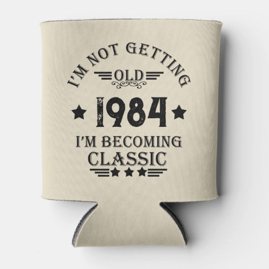 Personalisiert 40 Vintages Party Dosenkühler (Vorderseite)