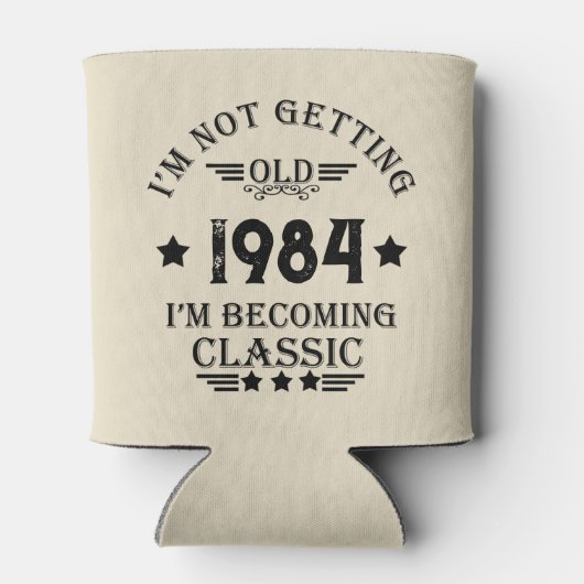 Personalisiert 40 Vintages Party Dosenkühler (Rückseite)