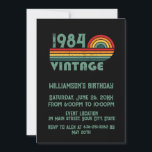 Personalisiert 40 Vintages Party Einladung<br><div class="desc">Mit dieser limitierten Auflage,  erstklassiger Qualität und einem einzigartigen Vintag aussehenden Geburtstagsbild mit cooler Typografie verleihen Sie dieser Serie etwas Originalität. Es ist eine großartige Geschenkidee für Männer,  Frauen,  Ehemänner,  Ehefrauen,  Freundinnen und Freunde,  die dieses einmalige Kunstwerk zu schätzen wissen.</div>