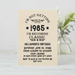 Personalisiert 40 Vintages Party Einladung