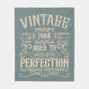 Personalisiert 40 Vintages Party Fleecedecke