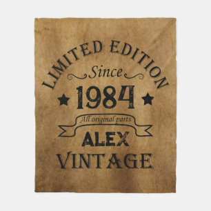 Personalisiert 40 Vintages Party Fleecedecke