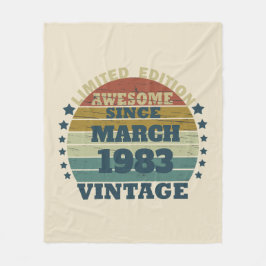 Personalisiert 40 Vintages Party Fleecedecke