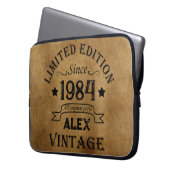 Personalisiert 40 Vintages Party Laptopschutzhülle (Vorderseite Links)