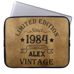 Personalisiert 40 Vintages Party Laptopschutzhülle