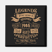 Personalisiert 40 Vintages Party Magnet (Vorne)