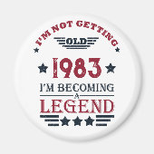 Personalisiert 40 Vintages Party Magnet (Vorne)