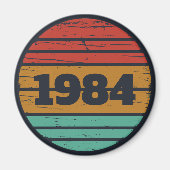 Personalisiert 40 Vintages Party Magnet (Vorne)