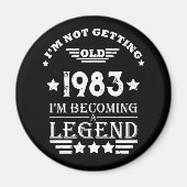 Personalisiert 40 Vintages Party Magnet (Vorne)