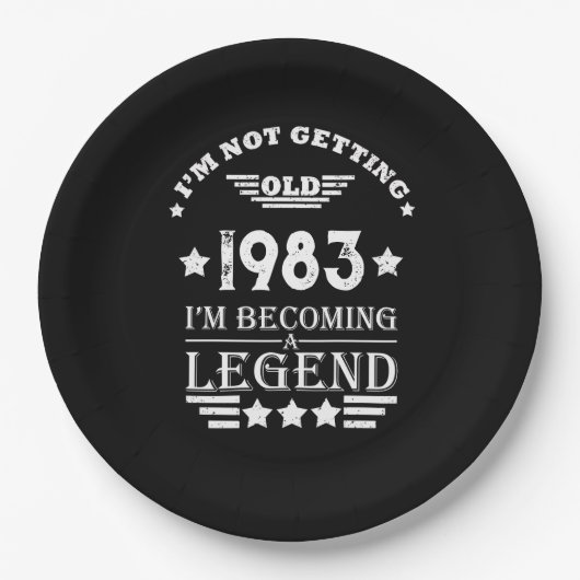 Personalisiert 40 Vintages Party Pappteller (Vorderseite)