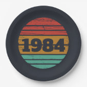 Personalisiert 40 Vintages Party Pappteller (Vorderseite)