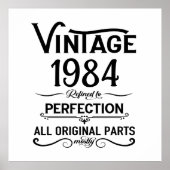 Personalisiert 40 Vintages Party Poster (Vorne)