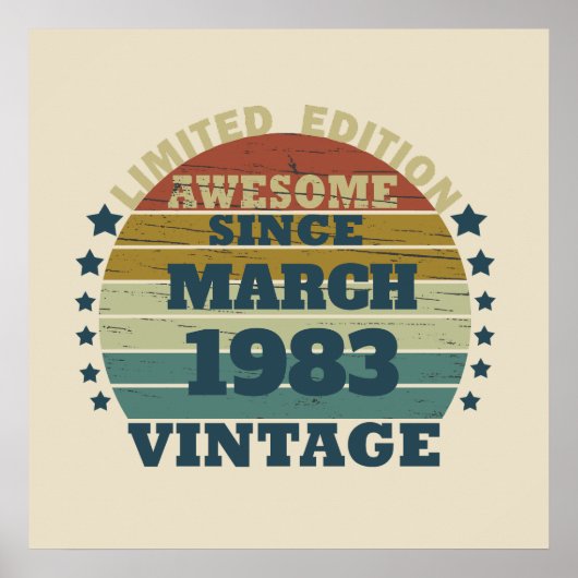Personalisiert 40 Vintages Party Poster (Vorne)