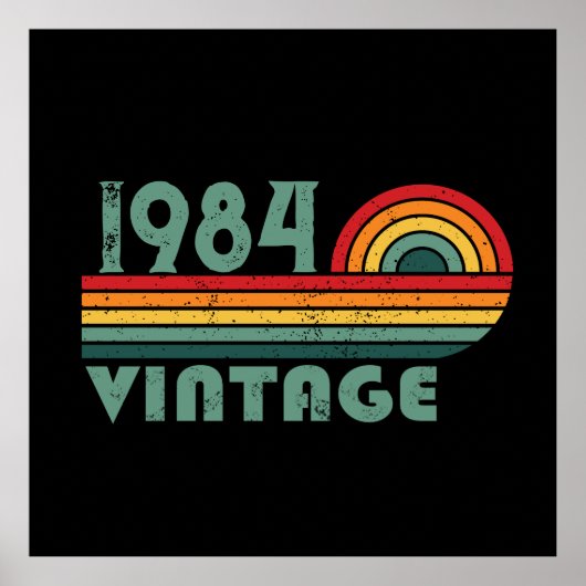 Personalisiert 40 Vintages Party Poster (Vorne)