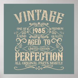 Personalisiert 40 Vintages Party Poster