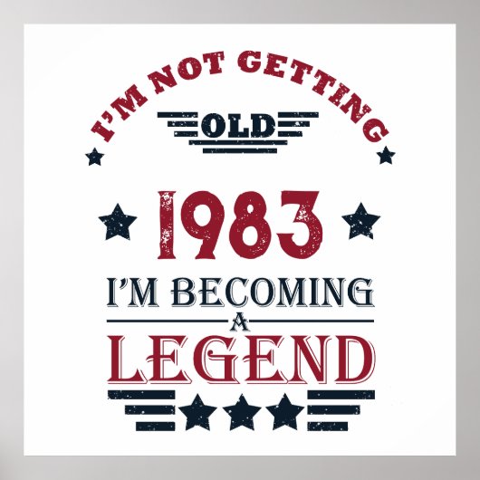 Personalisiert 40 Vintages Party Poster (Vorne)