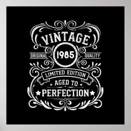 Personalisiert 40 Vintages Party Poster