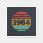 Personalisiert 40 Vintages Party Serviette (Vorderseite)