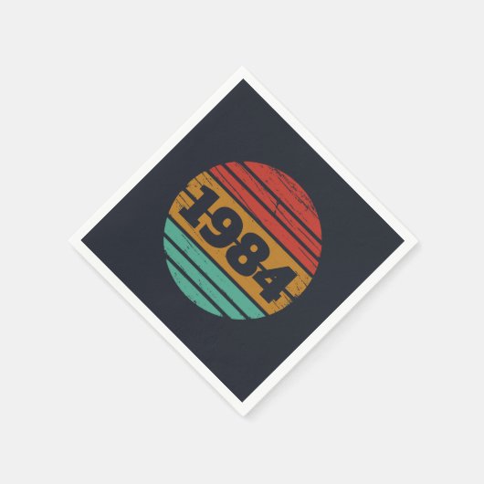 Personalisiert 40 Vintages Party Serviette (Ecke)