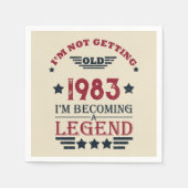 Personalisiert 40 Vintages Party Serviette (Vorderseite)