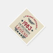 Personalisiert 40 Vintages Party Serviette (Ecke)