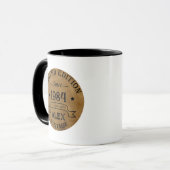 Personalisiert 40 Vintages Party Tasse (Vorderseite Links)