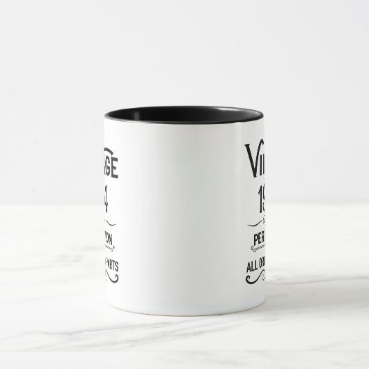 Personalisiert 40 Vintages Party Tasse (Zentrum)